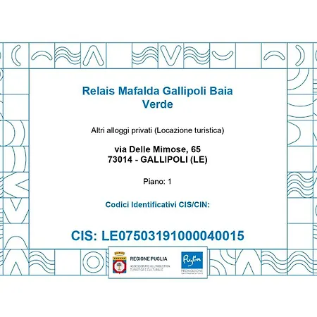 Relais Mafalda Baia Verde 招待所 3*